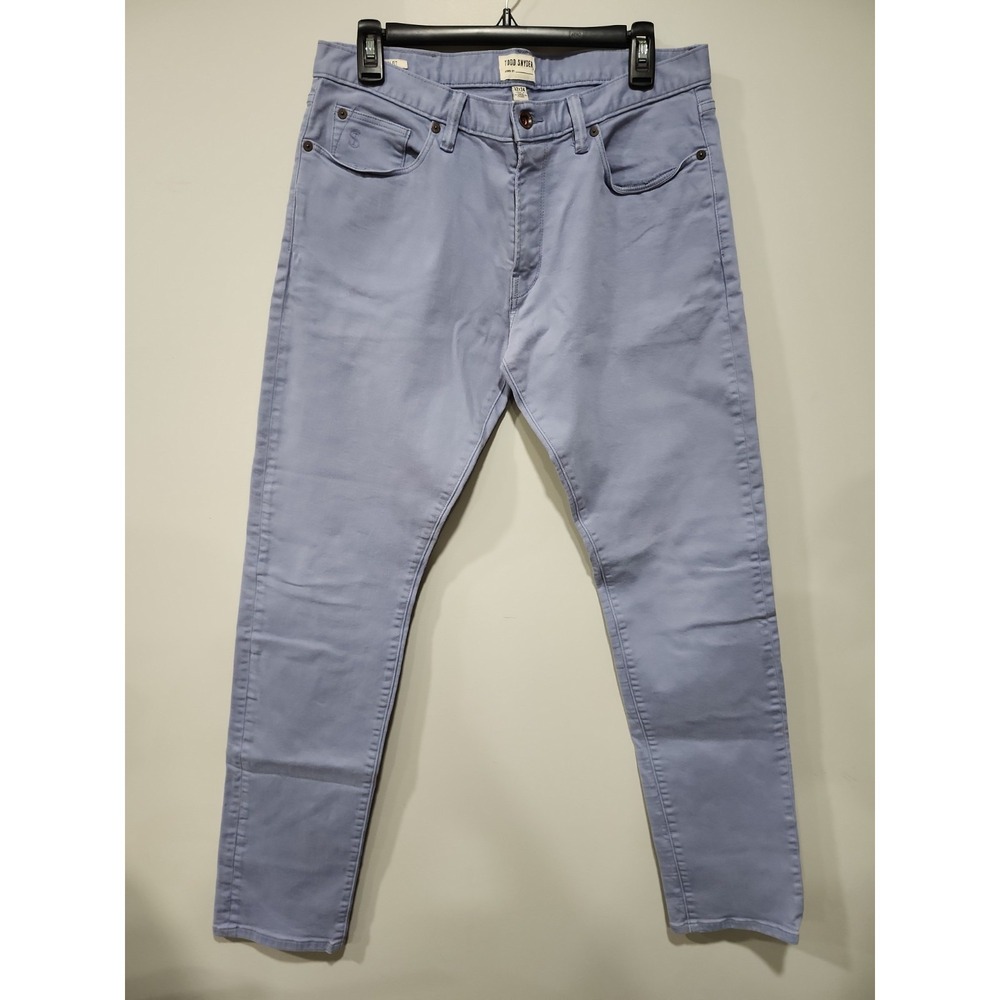 Todd Snyder Denim Jeans Mens 32x34 Lt. Blue 5 Pocket Slim Fit Cotton Blend EUC